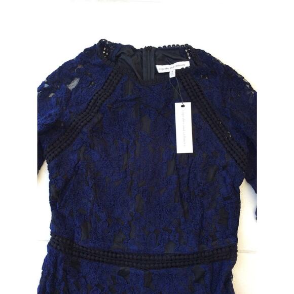 Cupcakes & Cashmere Romper Cally Moon Shadow Crochet Lace - Picture 3 of 12